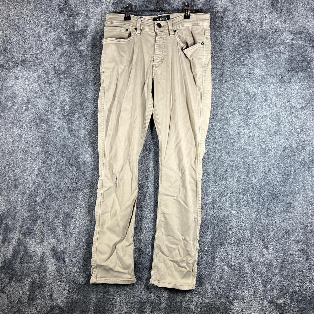 DU/ER Pants Mens 30x30 Beige M2X Relaxed Taper Khaki Chino Stretch Casual